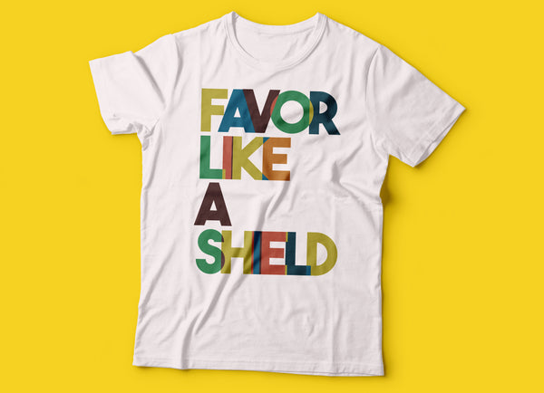 "Favor Like A Shield" - Men's Premium T-Shirt by Bella + Canvas
