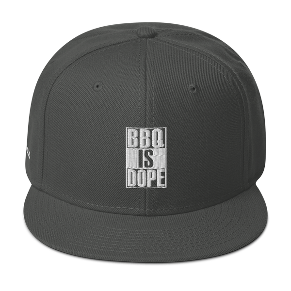 "BBQ IS DOPE" Solid - Snapback Hat