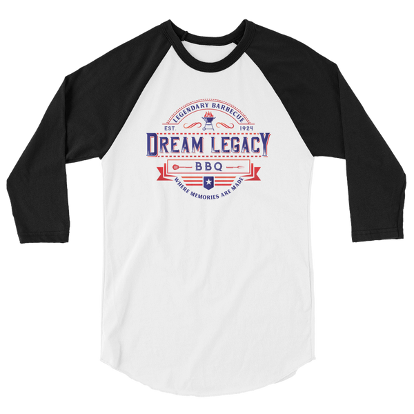 "Dream Legacy BBQ" - Men's 3/4 Sleeve Raglan Shirt
