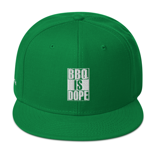 "BBQ IS DOPE" Solid - Snapback Hat
