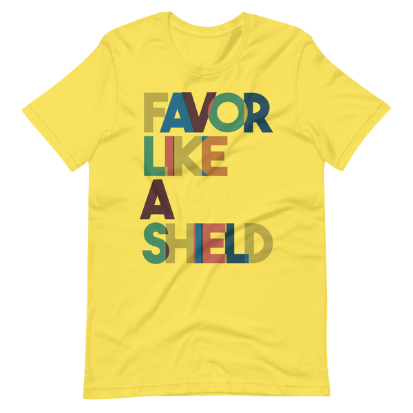 "Favor Like A Shield" - Men's Premium T-Shirt by Bella + Canvas