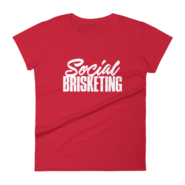"Social Brisketing" - Limited Edition: Women's Fashion Fit T-Shirt by Anvil