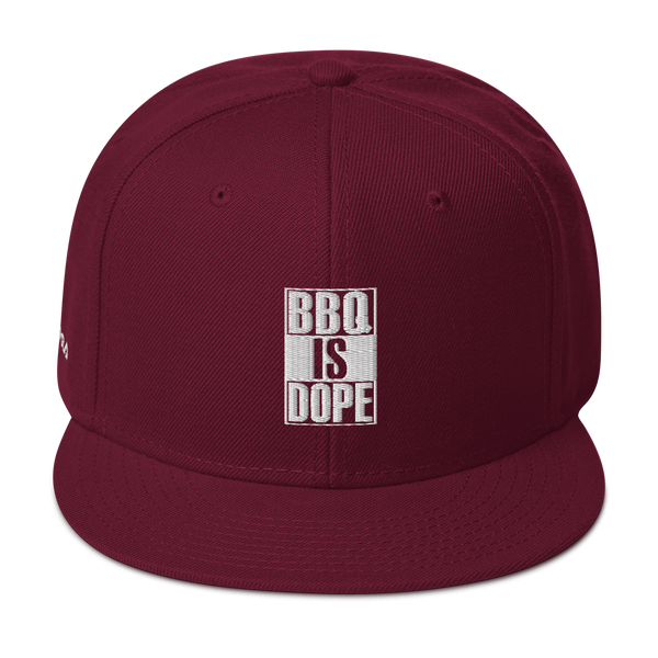 "BBQ IS DOPE" Solid - Snapback Hat
