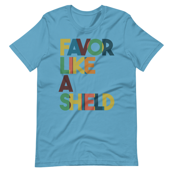 "Favor Like A Shield" - Men's Premium T-Shirt by Bella + Canvas