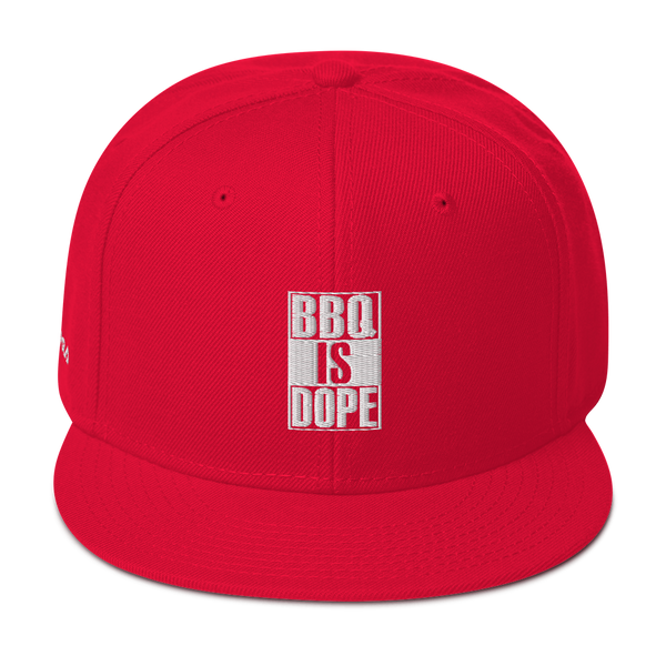 "BBQ IS DOPE" Solid - Snapback Hat